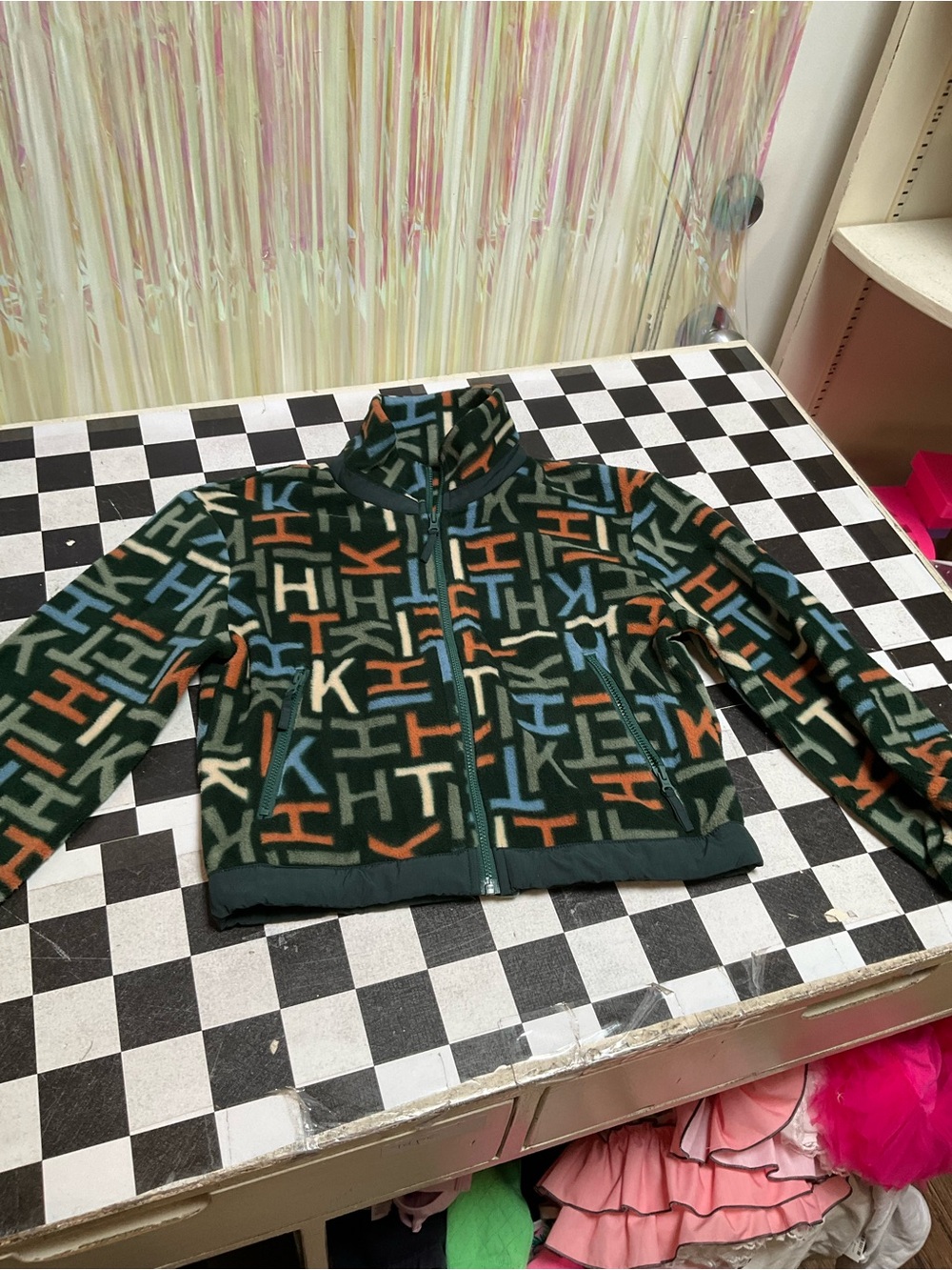 Kith fleece zip with logo